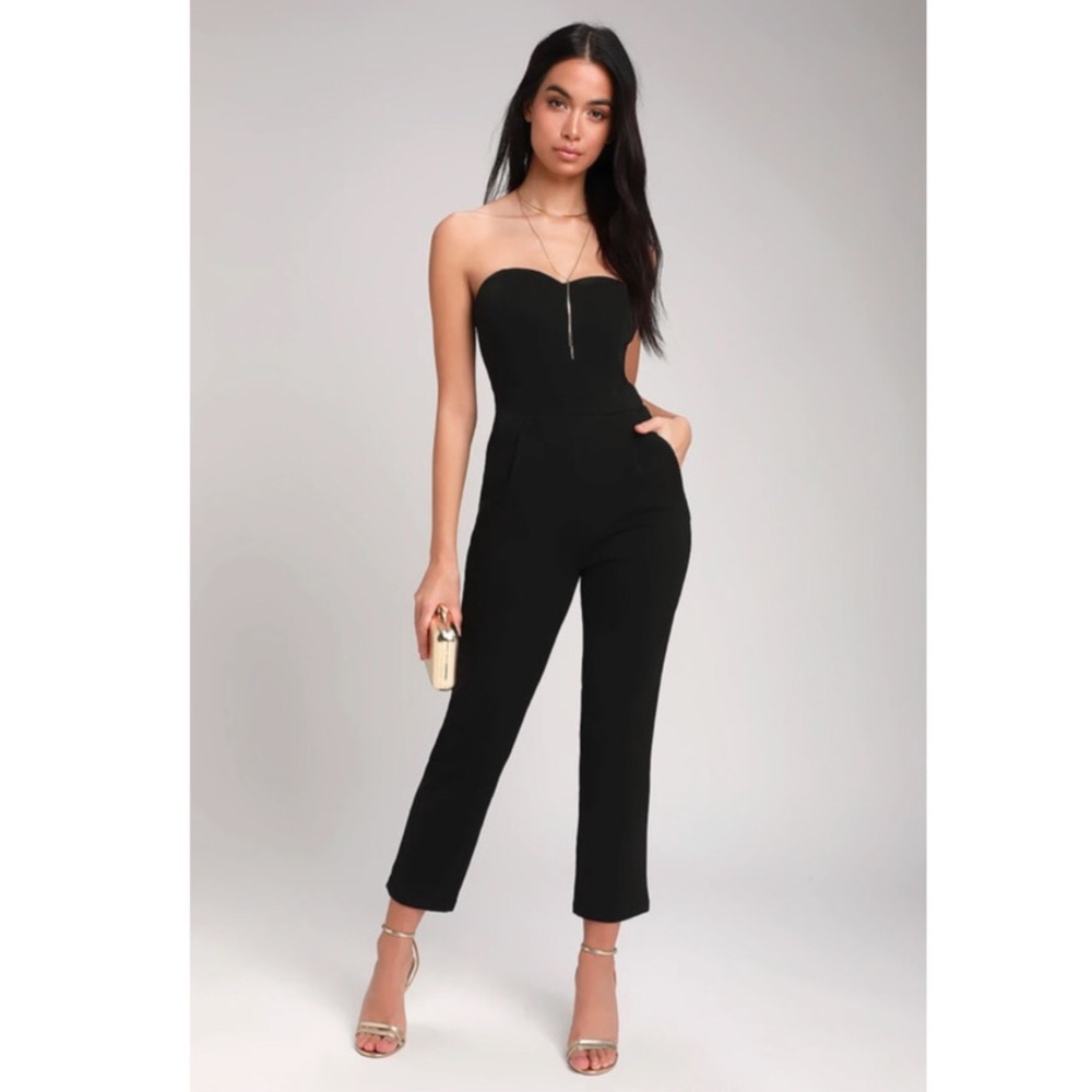 Paint The Town Lulus Black Jumpsuit